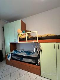 Cameretta con letto a castello