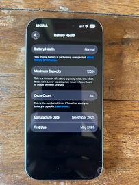 Iphone 15 pro 256 gb batteria 100%