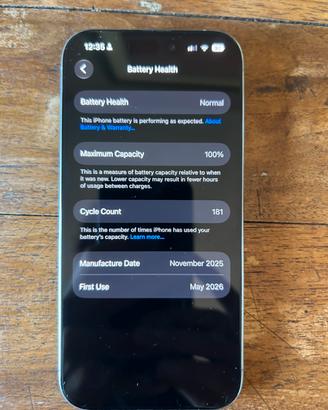 Iphone 15 pro 256 gb batteria 100%