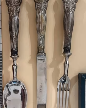  set posate 3 pezzi in argento 800