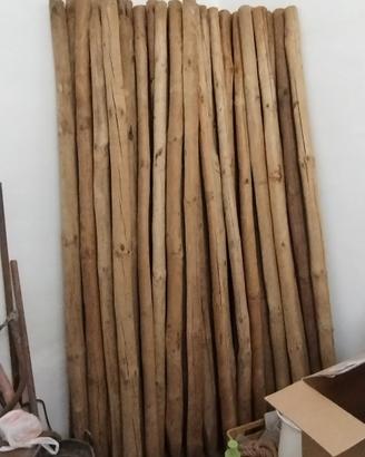 PALI IN LEGNO PER RECINZIONE CON PUNTA 250*8