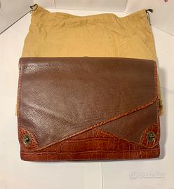 Vintage pochette Artisan - Clutch Bag Leather 1987