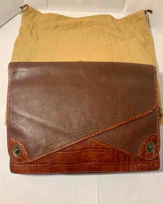 Vintage pochette Artisan - Clutch Bag Leather 1987