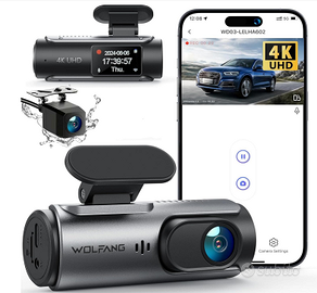 Dash Cam Auto 4K WiFi WOLFANG WD03 Doppia