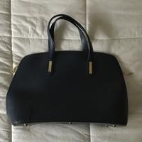 Borsa in pelle blu