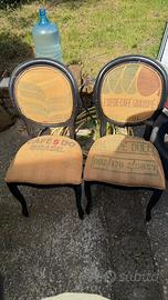 Sedie vintage legno shabby/chic bistrot 800
