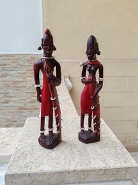 Coppia statuette Masai 