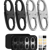 4 Clip di sicurezza lucchetto a moschettone compat