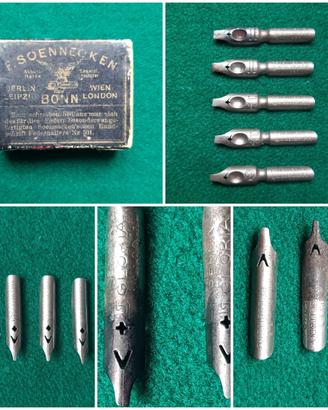 Scatola di pennini F. Soennecken antica