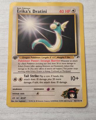Pokémon erika's dratini prima edizione 