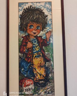 quadro mezzo punto bambino