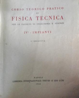 Carlevaro Corso di Fisica Tecnica Vol 4 Impianti