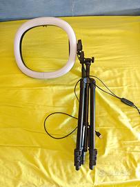 Ring light con cavalletto