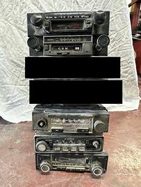 Lotto di 5 autoradio d'epoca varie marche