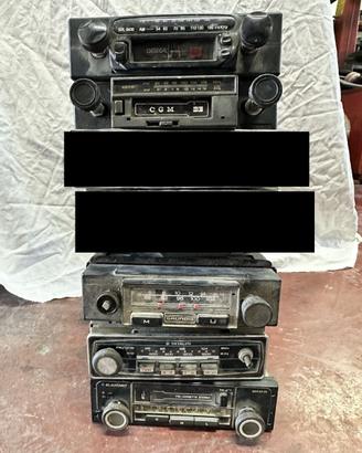 Lotto di 5 autoradio d'epoca varie marche