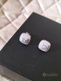 Orecchini quadrati a lobo in argento 925