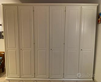 Armadio a 6 Ante Bianco Stile Classico