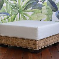 KLAB-80P pouf tavolino in rattan naturale salotto