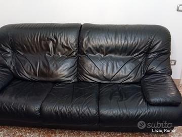 Divano chateau-dax in pelle 3 posti + 2 poltrone