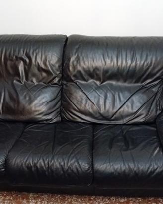 Divano chateau-dax in pelle 3 posti + 2 poltrone