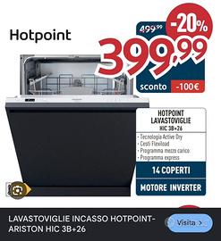 Lavastoviglie hotpoint Hic 3B+26