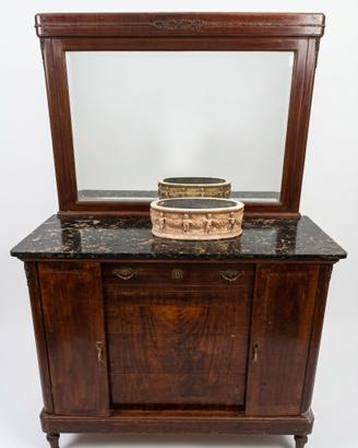 credenza / piattaia XIX sec. con specchiera