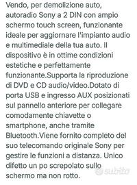 stereo Sony touch screen
