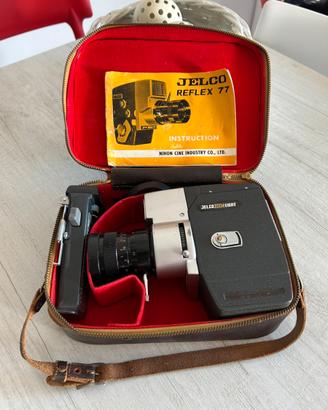 Cinepresa vintage Jelco Zoom Eight 8mm con custodi
