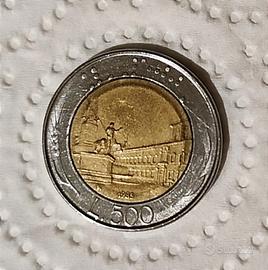 MONETA 500 LIRE ITALIANA 1985
