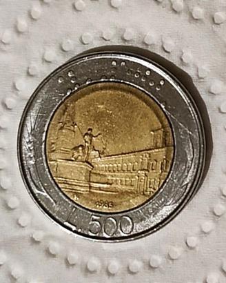 MONETA 500 LIRE ITALIANA 1985