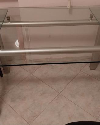 Tavolo allungabile in vetro temperato