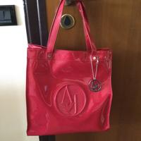 Borsa Armani jeans vernice rossa