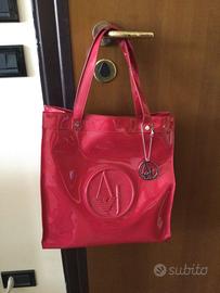 Borsa Armani jeans vernice rossa