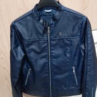 Giacca blu, per bambino in eco pelle 