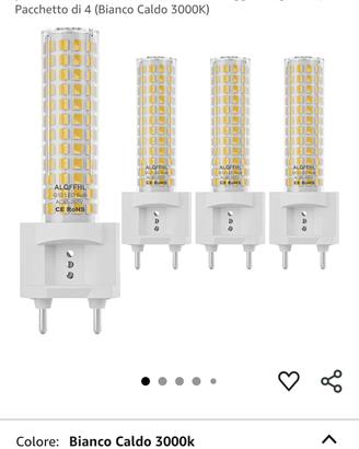 Set 4 Lampadine LED G12 15W (3000K) – NUOVE!