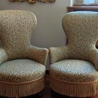 Coppia di poltroncine vintage restaurate