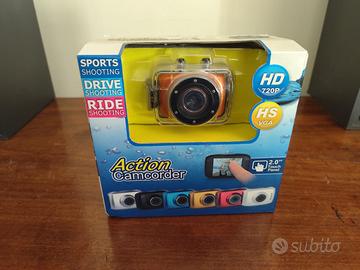 ACTION CAM SPORT CAM CON DISPLAY TOUCH HD, NUOVA