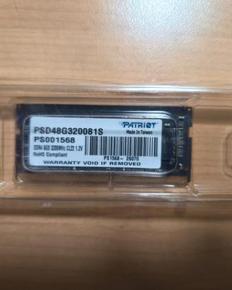 RAM notebook portatile 8GB DDR4-3200 Patriot