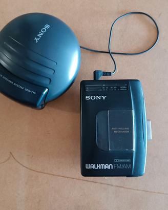 Walkman Sony AM-FM + Altoparlante attivo esterno 