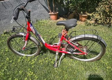 bicicletta raggio 20 rossa femmina/maschio
