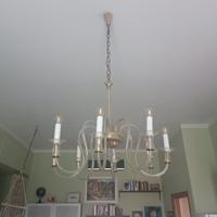 Lampadario Vintage 8 Luci in Vetro (stile murano)