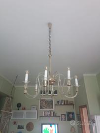 Lampadario Vintage 8 Luci in Vetro (stile murano)