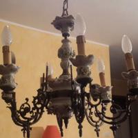 Lampadario d’epoca porcellanato capodimonte
