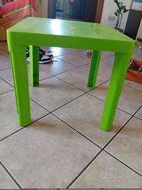 Tavolino Bambini Verde in Plastica - basso