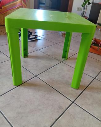 Tavolino Bambini Verde in Plastica - basso