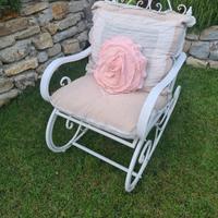 sedia a dondolo in ferro