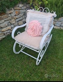 sedia a dondolo in ferro