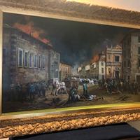 Quadro olio s/tela Arcari "X giornate di Brescia