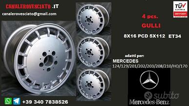 Cerchi gulli 8x 16 5x112 et34 mercedes silver
