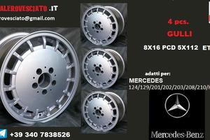 Cerchi gulli 8x 16 5x112 et34 mercedes silver
